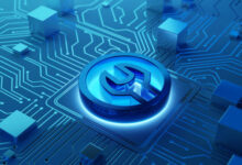 Illustration of cybersecurity tools including shields, locks, firewalls, and network security icons with the text “Top Cybersecurity Tools Every Business Needs in 2025” on a clean digital background.
